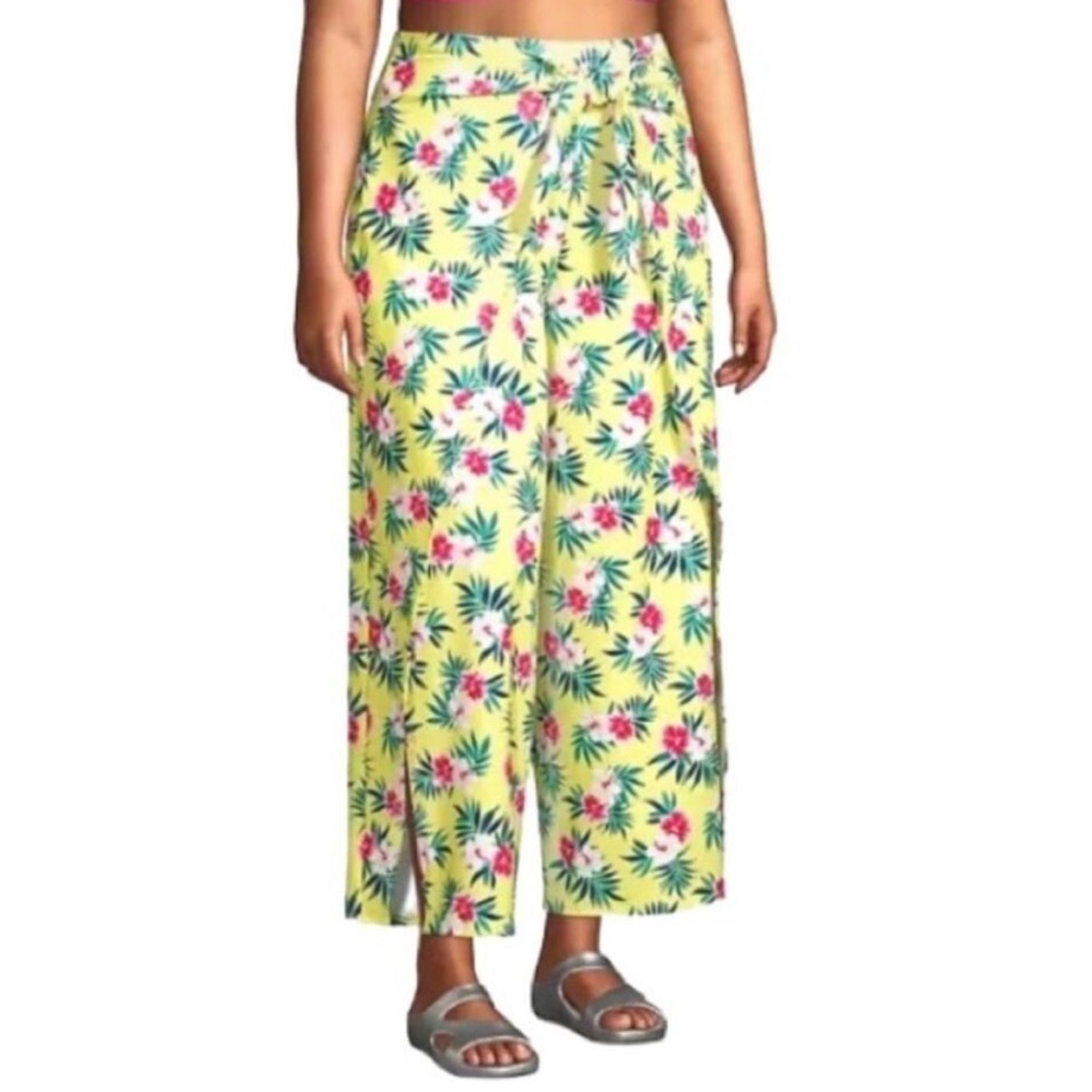 NEW Lands' End Pareo UPF 50 Swim Coverup Pants Women’s XL 18 swim poolside